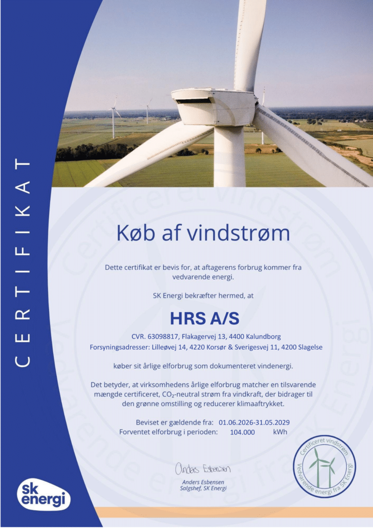 HRS Wind Energy Certificate